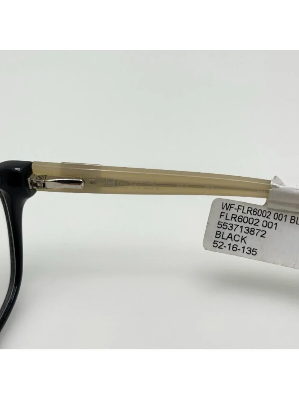 Flower 6002 001 Black Eyeglasses Eye Glasses Frames 52-16-135